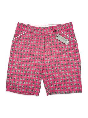 Peter Millar Wicking Women’s Pink Golf Performance Geometric Print Size 10 NWT